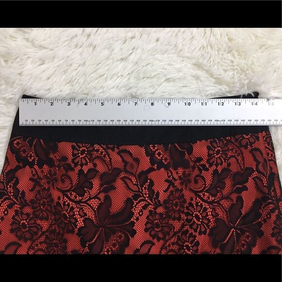 The Limited Orange Black Lace Skirt 2 - Picture 3 of 7